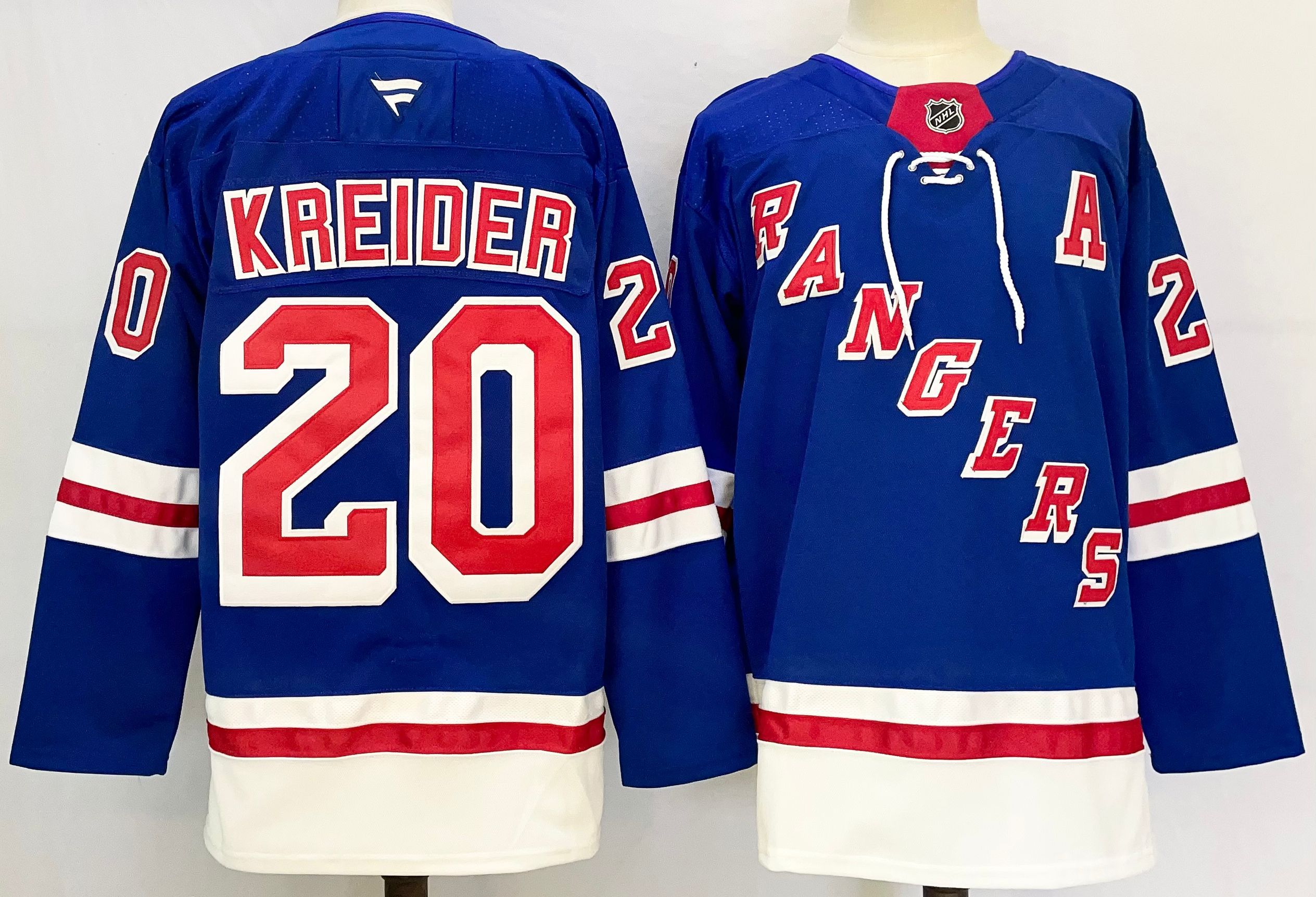 Men New York Rangers 20 Kreider Blue 2025 Home Premier Player NHL Jersey